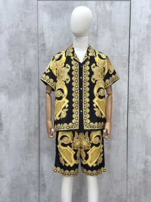 Bộ Lụa Hè VS Vàng Đen Hoạ Tiết