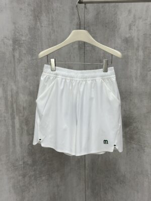 Quần Ngố Gió Manesti Trắng Logo Xanh Lá Q01-1