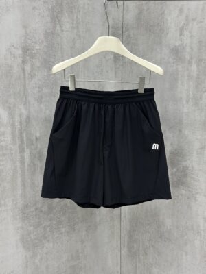 Quần Ngố Gió Manesti Đen Logo Trắng Q03-1